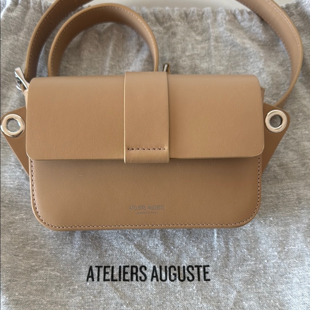 Ateliers Auguste Roquette Belt bag - biscuit smooth leather